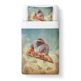 Sloth Pizza Duvet Cover-Gooten-Twin-| All-Over-Print Everywhere - Designed to Make You Smile