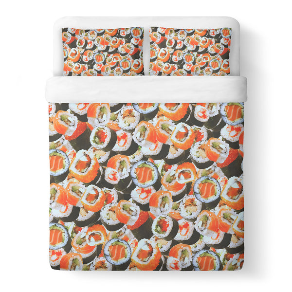 Sushi Invasion Duvet Cover-Gooten-Queen-| All-Over-Print Everywhere - Designed to Make You Smile