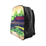 Burger Backpack-Printify-Large-| All-Over-Print Everywhere - Designed to Make You Smile