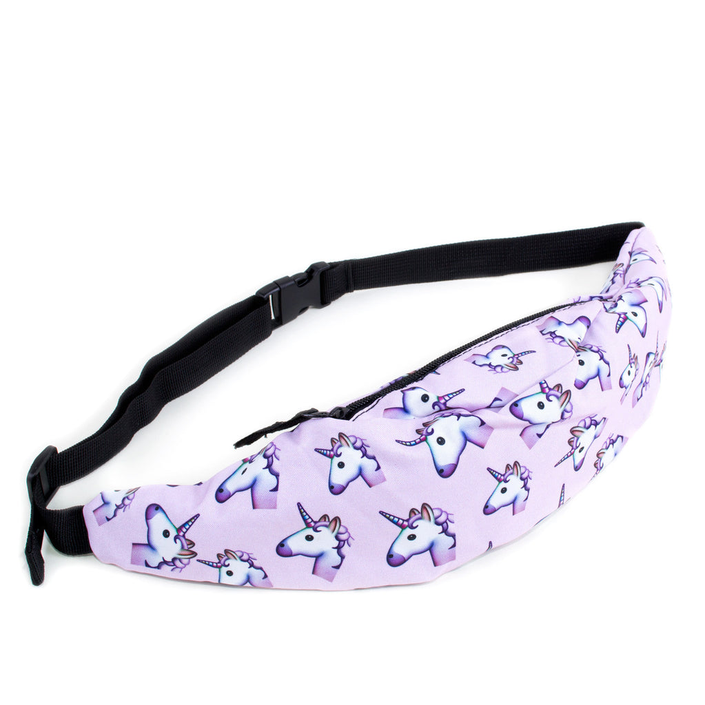 Pink Unicorn Emojis Fanny Pack-Shelfies-One Size-| All-Over-Print Everywhere - Designed to Make You Smile