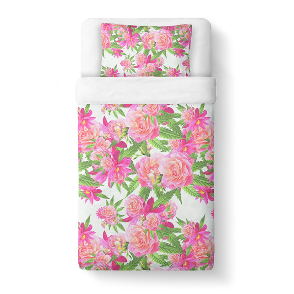 Kush Flowers Duvet Cover-Gooten-Twin-| All-Over-Print Everywhere - Designed to Make You Smile