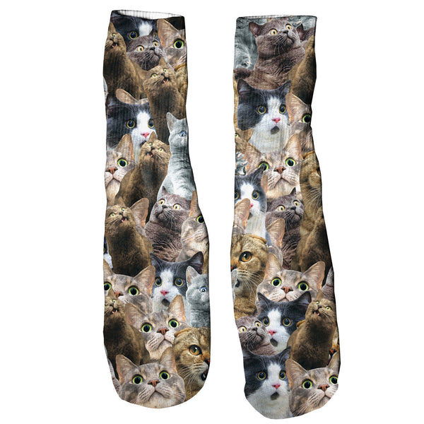 Scaredy Cat Foot Glove Socks-Printify-One Size-| All-Over-Print Everywhere - Designed to Make You Smile