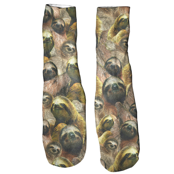Sloth Invasion Foot Glove Socks-Printify-One Size-| All-Over-Print Everywhere - Designed to Make You Smile