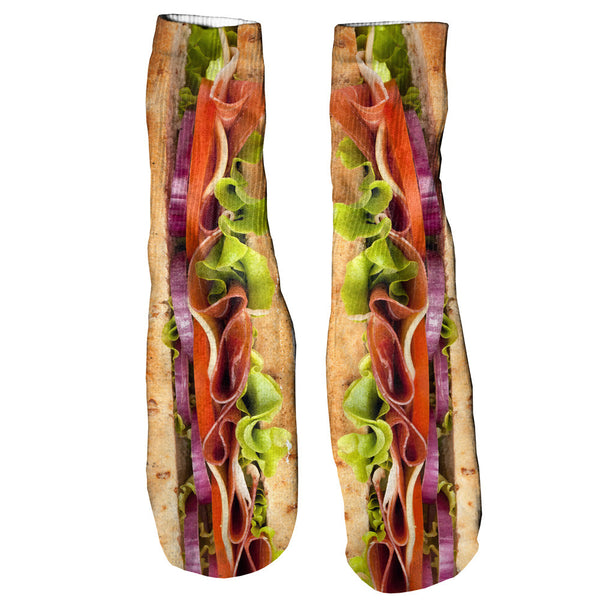 Sub Sandwich Foot Glove Socks-Printify-One Size-| All-Over-Print Everywhere - Designed to Make You Smile