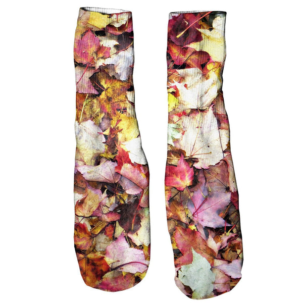 Fall Leaves Foot Glove Socks-Shelfies-One Size-| All-Over-Print Everywhere - Designed to Make You Smile