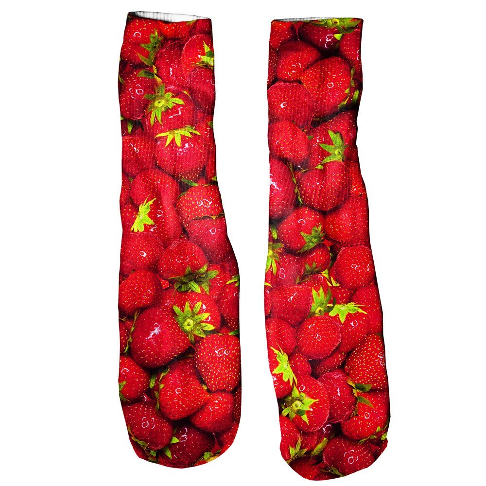 Strawberry Invasion Foot Glove Socks-Printify-One Size-| All-Over-Print Everywhere - Designed to Make You Smile