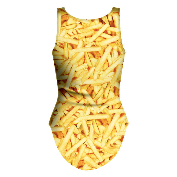 French Fries Invasion One-Piece Swimsuit-teelaunch-| All-Over-Print Everywhere - Designed to Make You Smile
