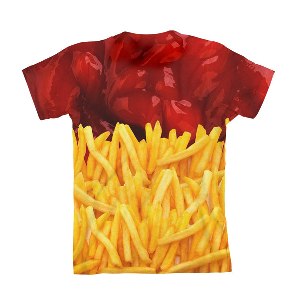 Fries N' Ketchup Youth T-Shirt-kite.ly-| All-Over-Print Everywhere - Designed to Make You Smile