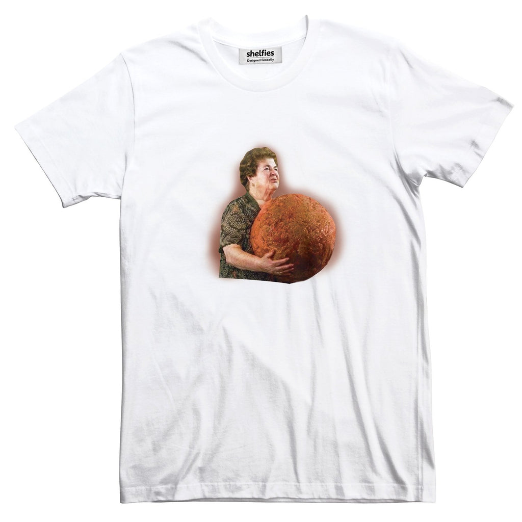 Grandma Meatball Basic T-Shirt-Printify-White-S-| All-Over-Print Everywhere - Designed to Make You Smile