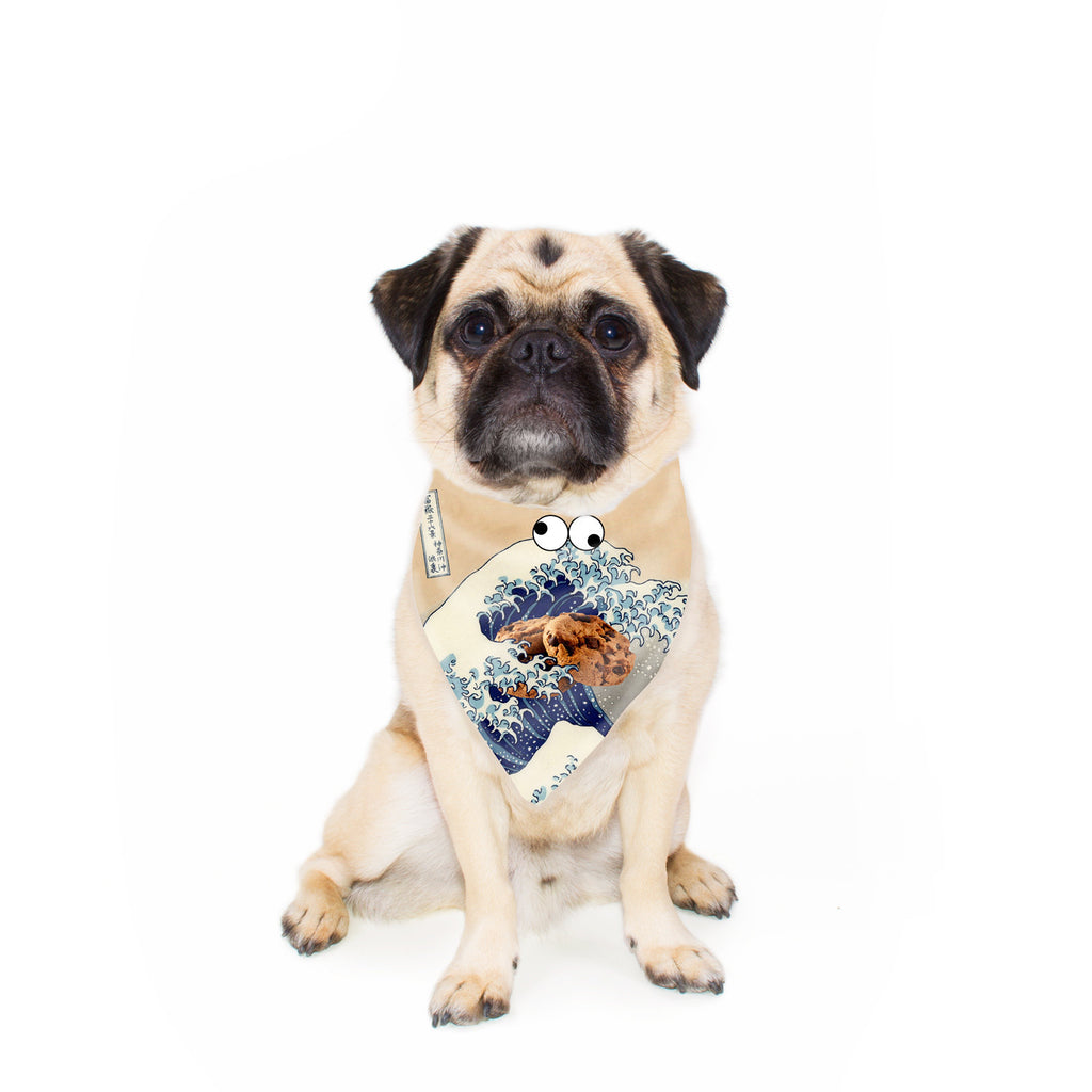 Great Wave of Cookie Monster Pet Bandana-Gooten-24x24 inch-| All-Over-Print Everywhere - Designed to Make You Smile