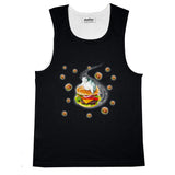 Hamburger Cat Basic Tank Top-Printify-Black-S-| All-Over-Print Everywhere - Designed to Make You Smile