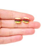 Burger Earrings-Shelfies-One Size-| All-Over-Print Everywhere - Designed to Make You Smile