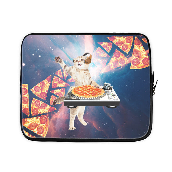 DJ Pizza Cat Laptop Sleeve-Gooten-15 inch-| All-Over-Print Everywhere - Designed to Make You Smile