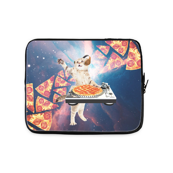 DJ Pizza Cat Laptop Sleeve-Gooten-10 inch-| All-Over-Print Everywhere - Designed to Make You Smile