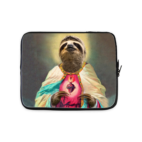 Sloth Jesus Laptop Sleeve-Gooten-13 inch-| All-Over-Print Everywhere - Designed to Make You Smile