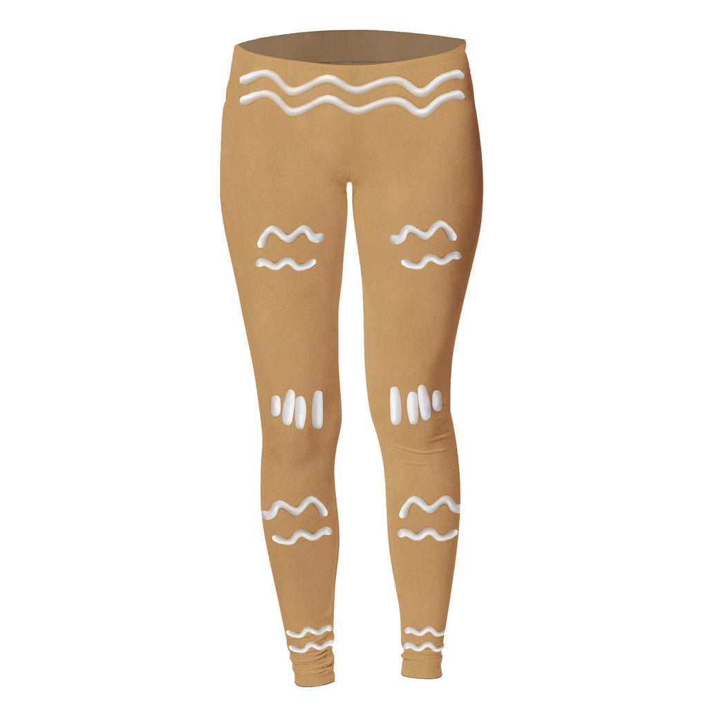 Gingerbread Man Leggings-Shelfies-| All-Over-Print Everywhere - Designed to Make You Smile