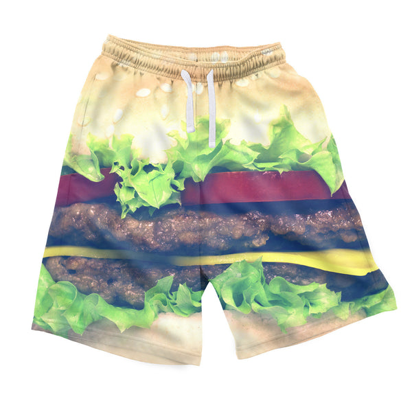 Burger Men's Shorts-Shelfies-| All-Over-Print Everywhere - Designed to Make You Smile