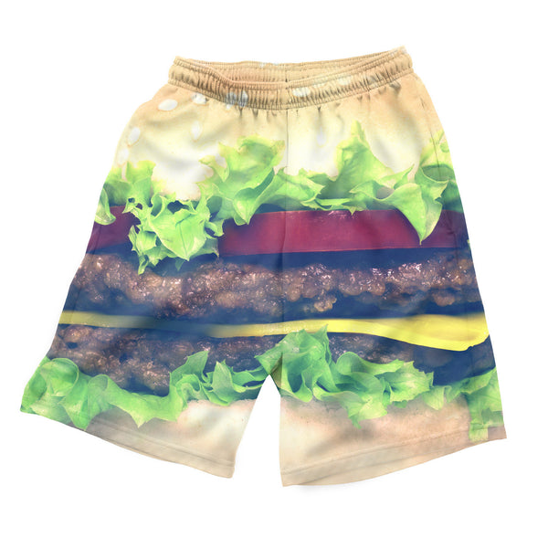 Burger Men's Shorts-Shelfies-| All-Over-Print Everywhere - Designed to Make You Smile