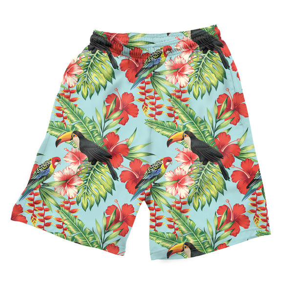 Tropical Bird Men's Shorts-Shelfies-| All-Over-Print Everywhere - Designed to Make You Smile