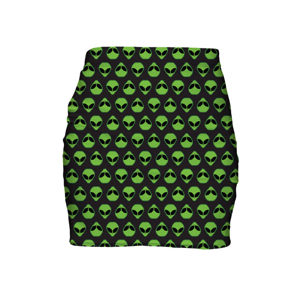 Alienz Mini Skirt-Shelfies-| All-Over-Print Everywhere - Designed to Make You Smile