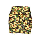 Avocado Invasion Mini Skirt-Shelfies-| All-Over-Print Everywhere - Designed to Make You Smile