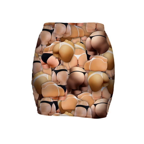 Booty Invasion Mini Skirt-Shelfies-| All-Over-Print Everywhere - Designed to Make You Smile