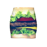 Burger Mini Skirt-Shelfies-| All-Over-Print Everywhere - Designed to Make You Smile