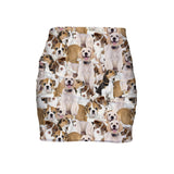 Doggy Invasion Mini Skirt-Shelfies-| All-Over-Print Everywhere - Designed to Make You Smile