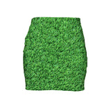 Grass Invasion Mini Skirt-Shelfies-| All-Over-Print Everywhere - Designed to Make You Smile