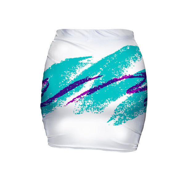 Jazz Wave Mini Skirt-Shelfies-| All-Over-Print Everywhere - Designed to Make You Smile