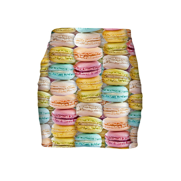 Pastel Macaroons Invasion Mini Skirt-Shelfies-| All-Over-Print Everywhere - Designed to Make You Smile