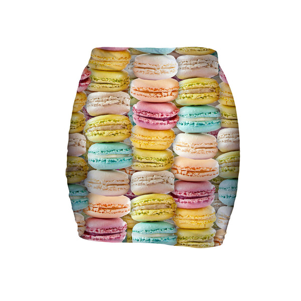 Pastel Macaroons Invasion Mini Skirt-Shelfies-| All-Over-Print Everywhere - Designed to Make You Smile