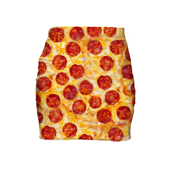 Pizza Invasion Mini Skirt-Shelfies-| All-Over-Print Everywhere - Designed to Make You Smile