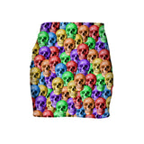 Rainbow Skulls Invasion Mini Skirt-Shelfies-| All-Over-Print Everywhere - Designed to Make You Smile