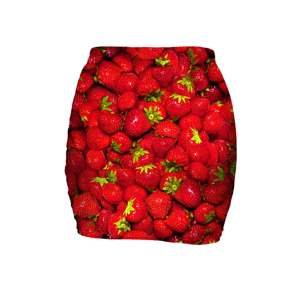 Strawberry Invasion Mini Skirt-Shelfies-| All-Over-Print Everywhere - Designed to Make You Smile