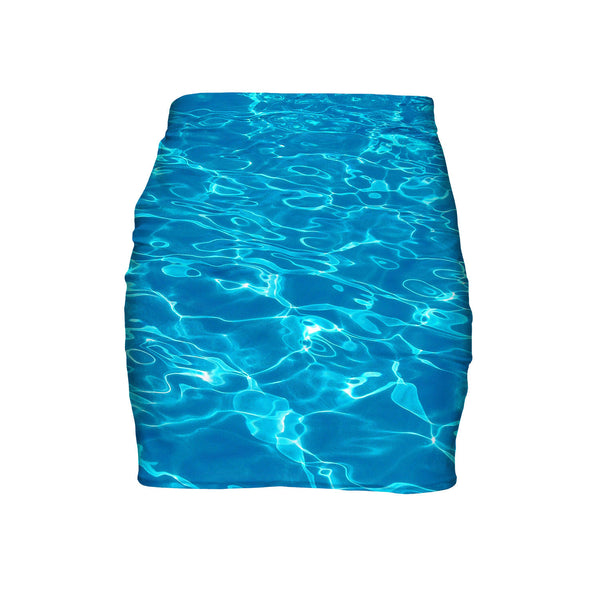 Water Mini Skirt-Shelfies-| All-Over-Print Everywhere - Designed to Make You Smile