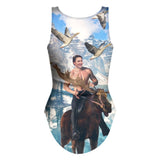 Moosin Trudeau One-Piece Swimsuit-teelaunch-| All-Over-Print Everywhere - Designed to Make You Smile