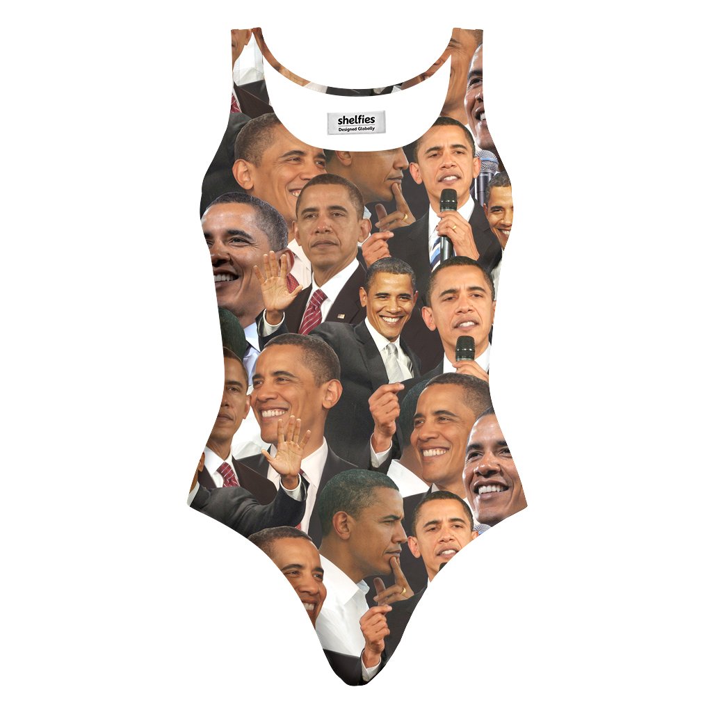 Obama Face One-Piece Swimsuit-teelaunch-XS-| All-Over-Print Everywhere - Designed to Make You Smile