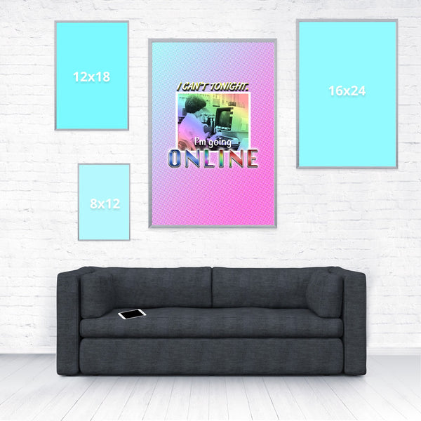 Online Tonight Poster-Shelfies-20 x 30-| All-Over-Print Everywhere - Designed to Make You Smile
