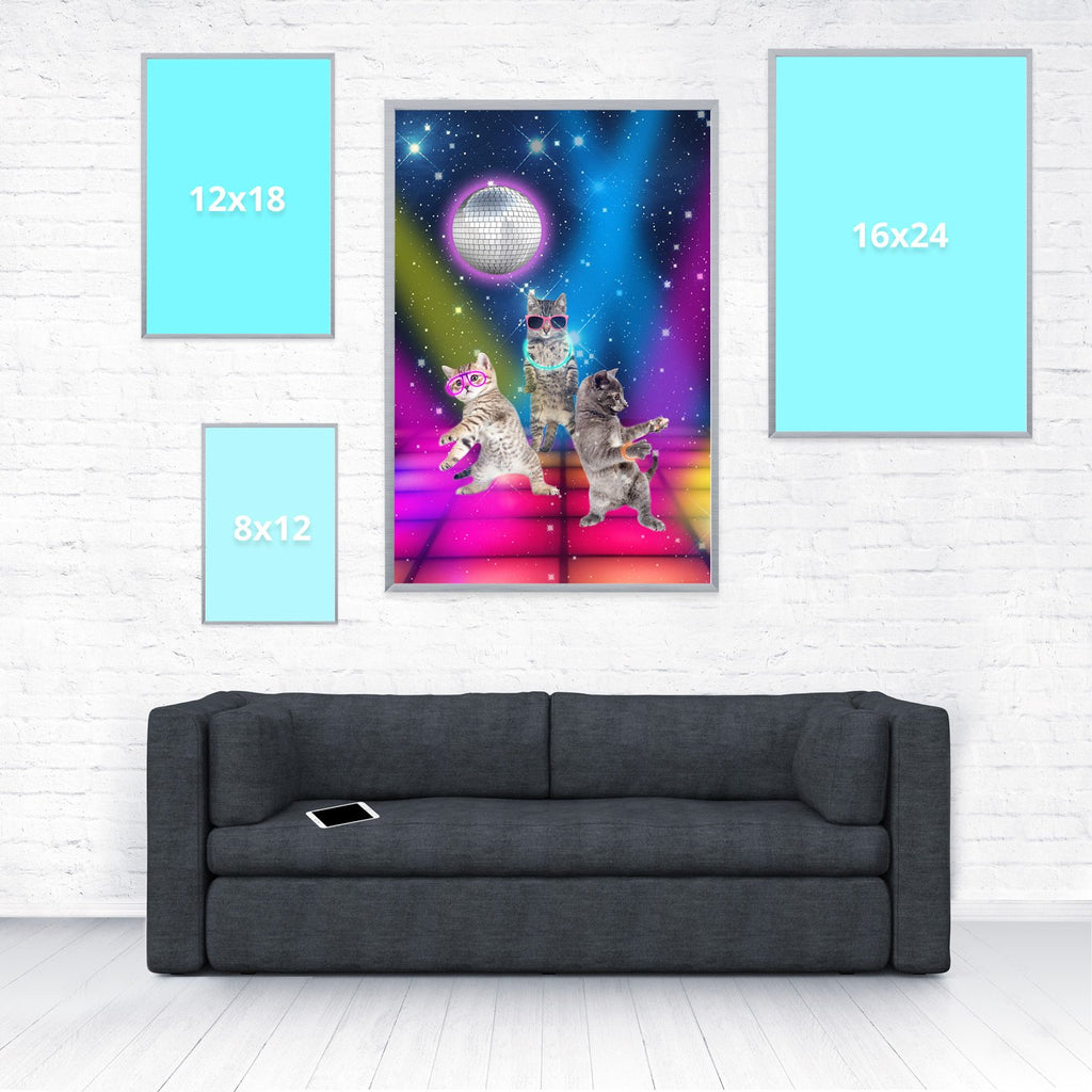 Party Cats Poster-Shelfies-20 x 30-| All-Over-Print Everywhere - Designed to Make You Smile