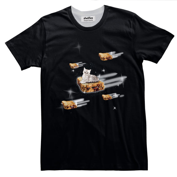 PB & J Galaxy Cat Basic T-Shirt-Printify-Black-S-| All-Over-Print Everywhere - Designed to Make You Smile