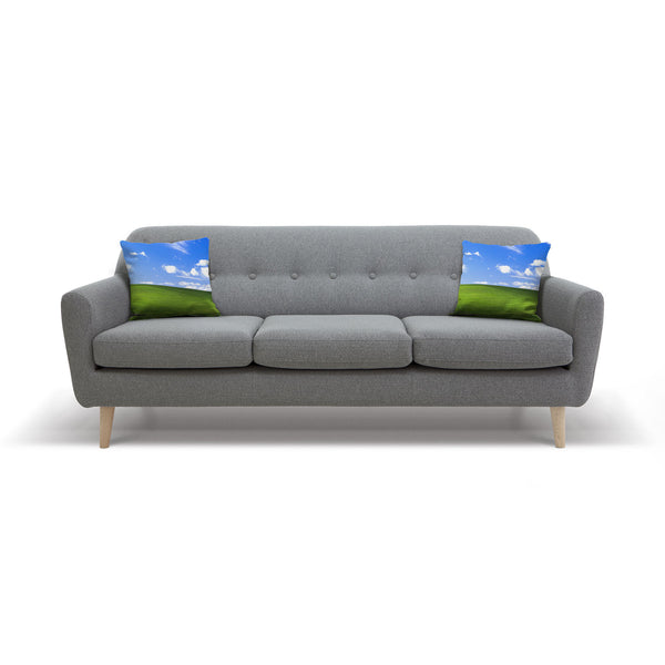 Bliss Screensaver Throw Pillow Case-Shelfies-| All-Over-Print Everywhere - Designed to Make You Smile