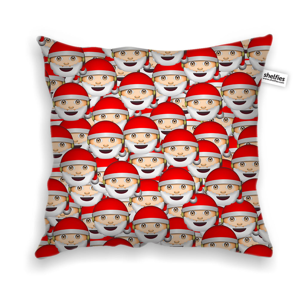 Emoji Santa Invasion Throw Pillow Case-Shelfies-| All-Over-Print Everywhere - Designed to Make You Smile
