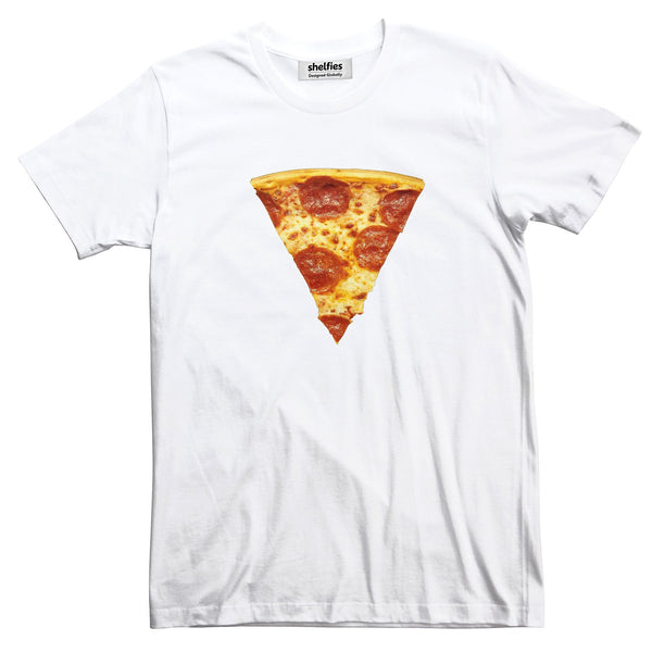 Pizza Slice Basic T-Shirt-Printify-White-S-| All-Over-Print Everywhere - Designed to Make You Smile