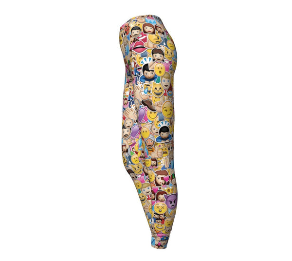 Emoji Invasion Leggings-Shelfies-| All-Over-Print Everywhere - Designed to Make You Smile