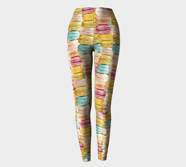 Pastel Macaroons Invasion Leggings-Shelfies-| All-Over-Print Everywhere - Designed to Make You Smile