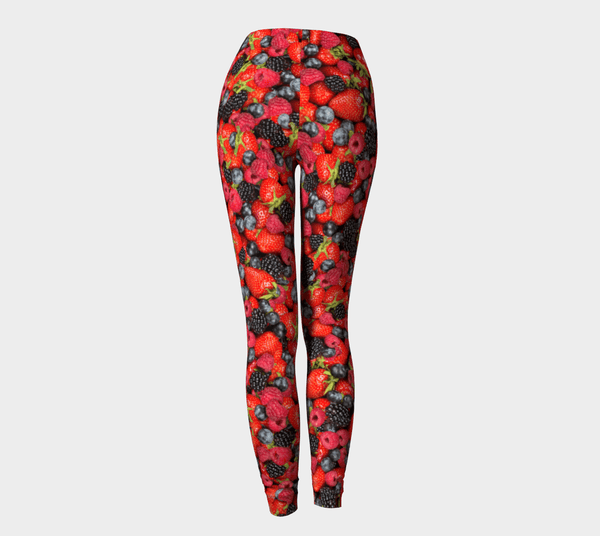 Summer Berries Invasion Leggings-Shelfies-| All-Over-Print Everywhere - Designed to Make You Smile