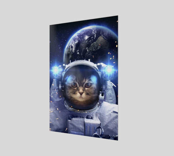Astronaut Cat Poster-Shelfies-| All-Over-Print Everywhere - Designed to Make You Smile