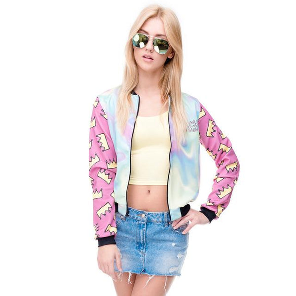Princess of Sarcasm Bomber Jacket-Shelfies-Crown-S-| All-Over-Print Everywhere - Designed to Make You Smile