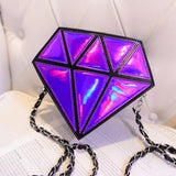 Diamond Cut Holographic Fashion Bag-Shelfies-Purple-| All-Over-Print Everywhere - Designed to Make You Smile
